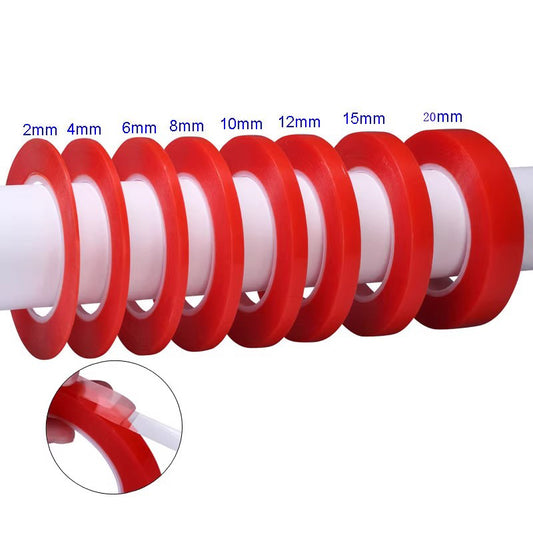 0.2MM 1/2/3/5/10/12mm 25M Strong PET Red Film