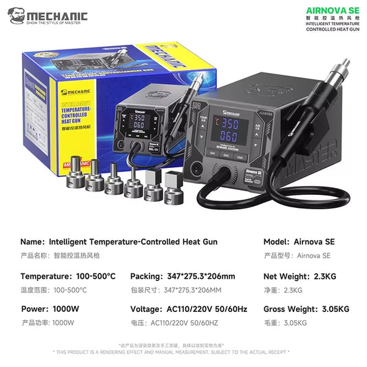 MECHANIC Airnova SE 1000W Hot Air Gun Manual Tool