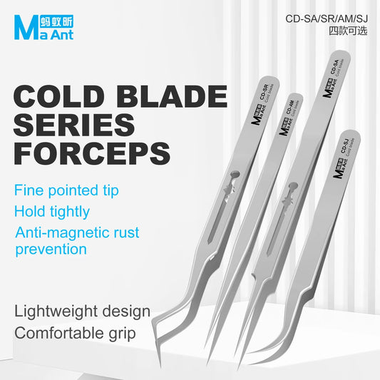 MaAnt Cold Blade Series Anti-magnetic Rustproof Straight Curved Precision Forceps