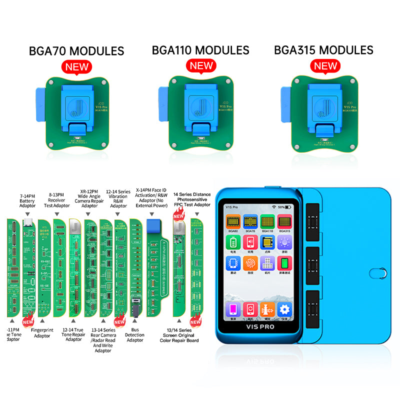JCID V1S PRO Programmer with BGA315 BGA110 BGA70 BGA60 Socket for
