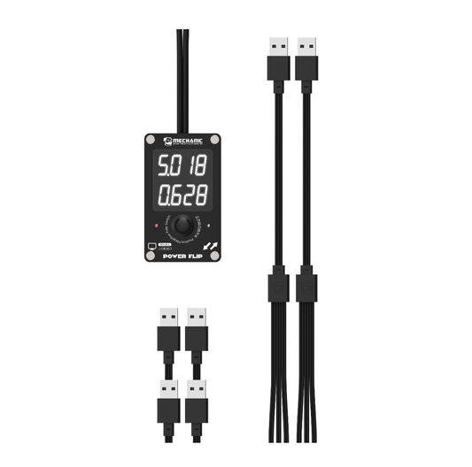 MECHANIC Power Flip Test Cable Digital Display Voltage Current Monitor For iPhone Android