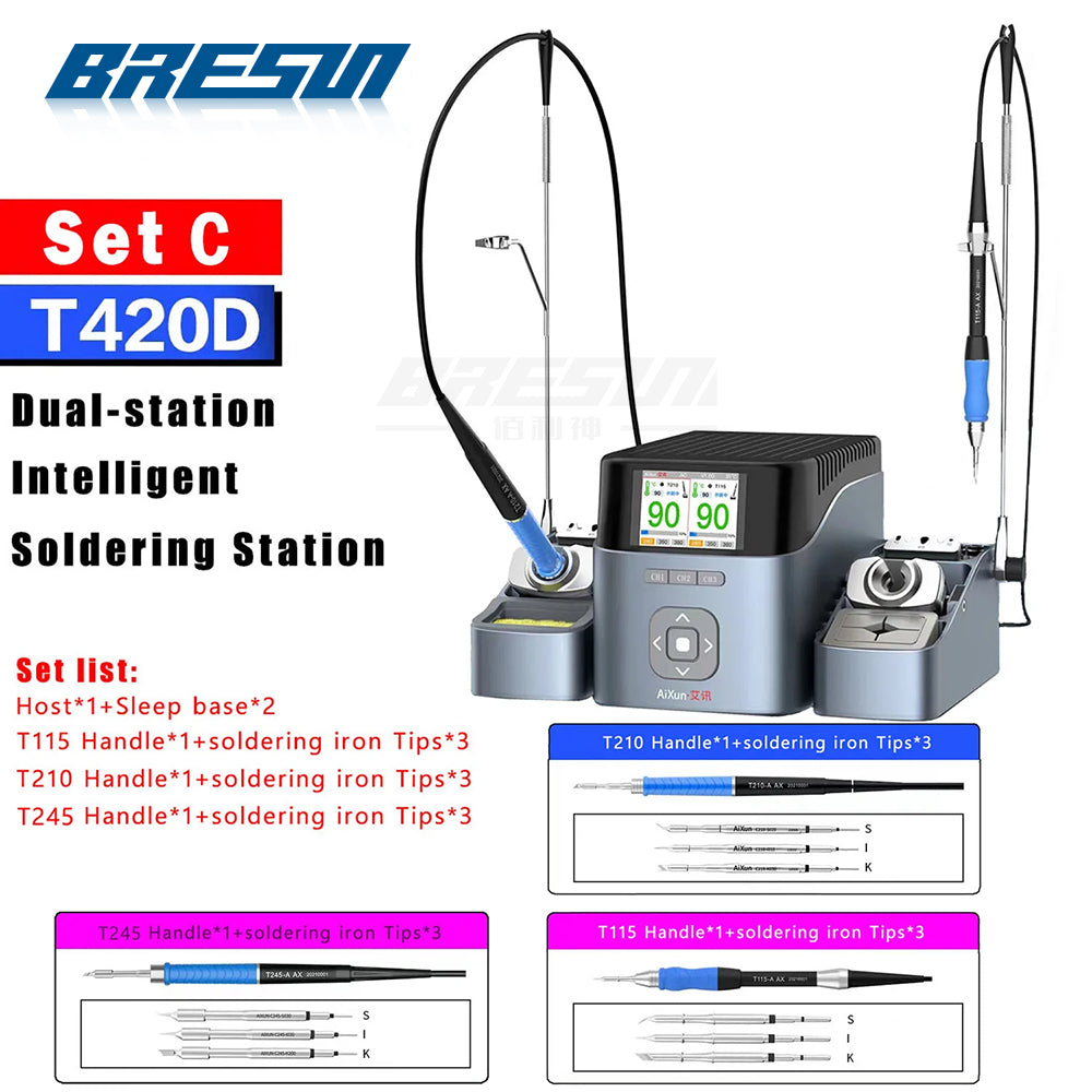 AIXUN T420D Dual Channel Soldering Station