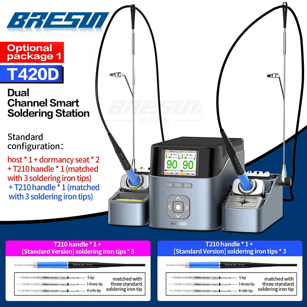 AIXUN T420D Dual Channel Soldering Station