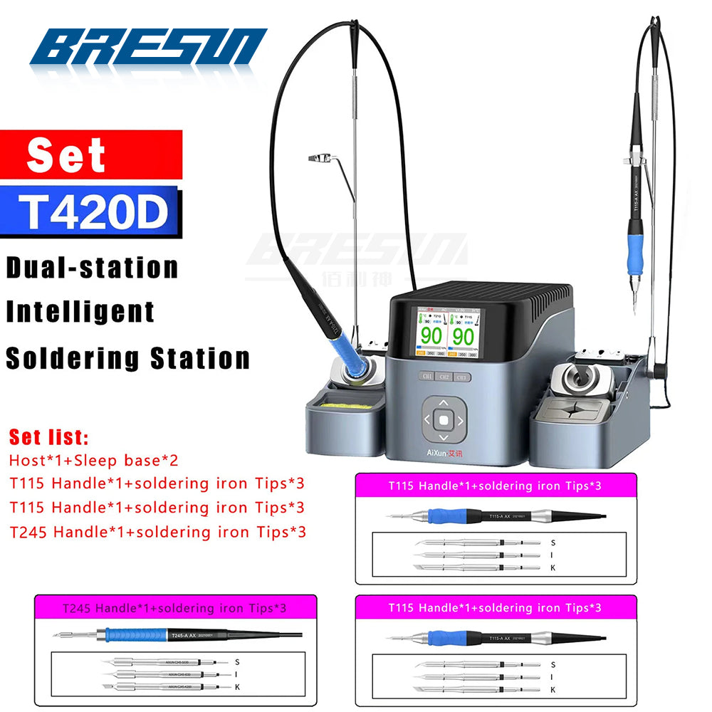 AIXUN T420D Dual Channel Soldering Station