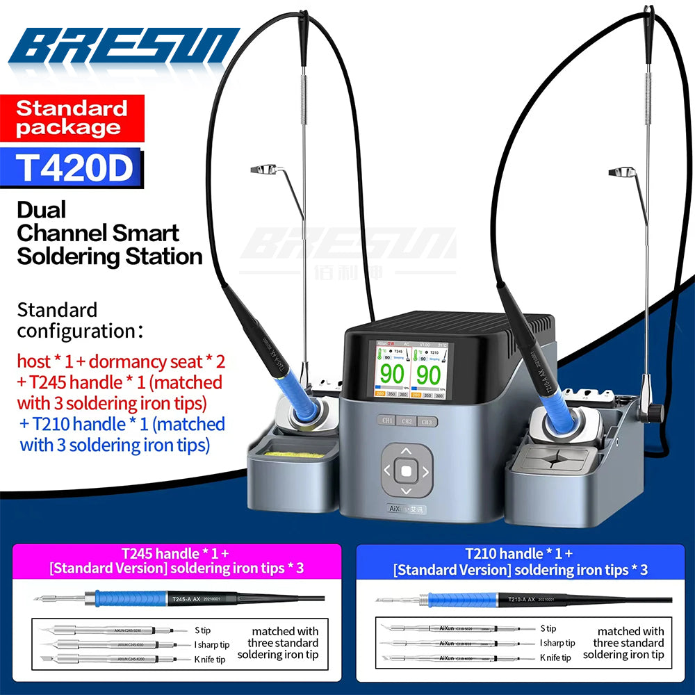 AIXUN T420D Dual Channel Soldering Station