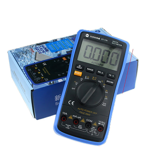 SUNSHINE Dt 17N Automatic range multimeter with digital display for measuring voltage and resistance; multimeter for mobile phone repair.