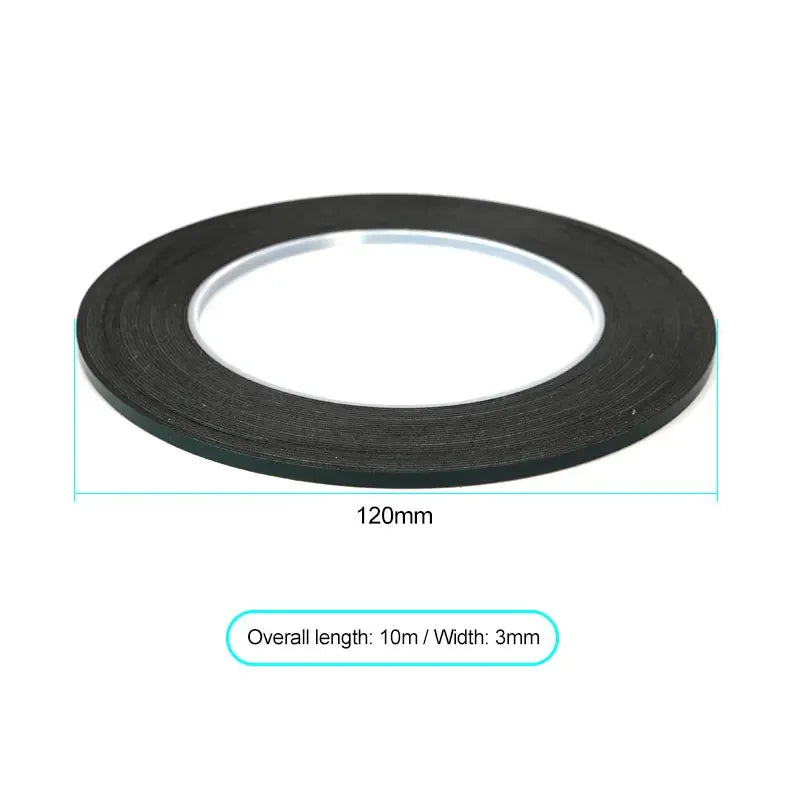 2MM 5MM 10M Black Strong Adhesive Tape Roll