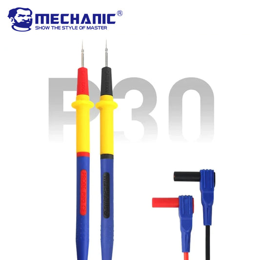 MECHANIC P30 Multimeter Pen 1000V 20A Soft Anti-Scalding Silicone Wire Extra Tip Probe Test Pen for Digital Multimeter Repair