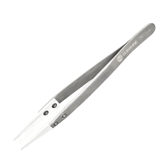 SUNSHINE  SC-11A Ceramic Tweezers for Flying Wire IC Components Anti-static Anti-short-circuit Anti-skid Clip Flying Wire tools