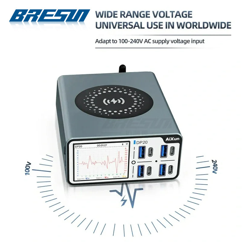 AiXun DP20 Smart Desktop Fast Charger Operation