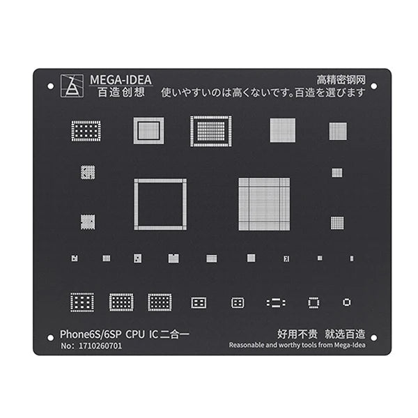 Black Steel BGA Reballing Stencil for iPhone