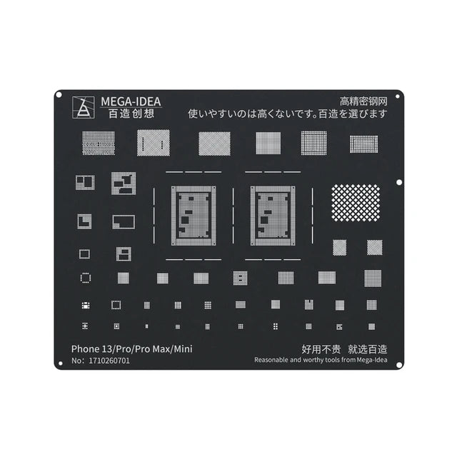 Black Steel BGA Reballing Stencil for iPhone