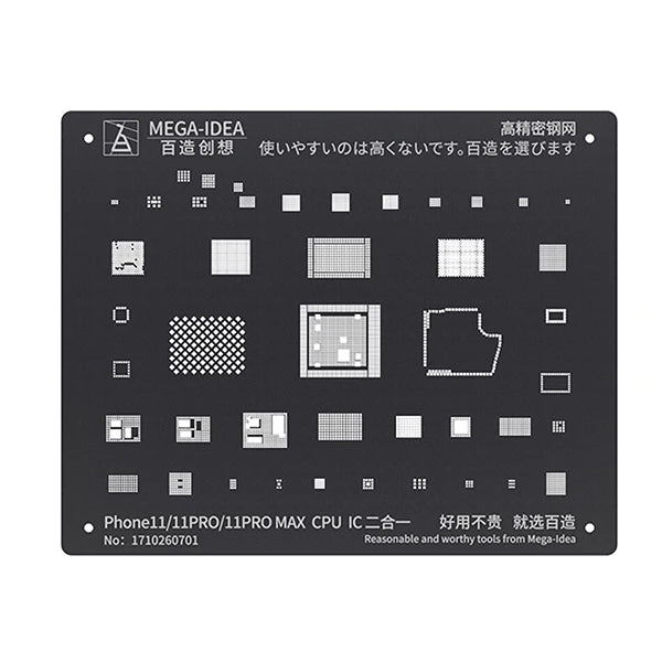 Black Steel BGA Reballing Stencil for iPhone