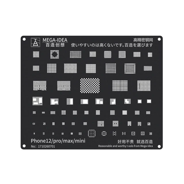 Black Steel BGA Reballing Stencil for iPhone