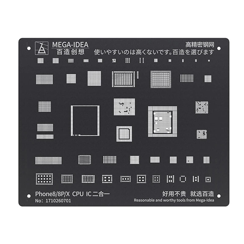 Black Steel BGA Reballing Stencil for iPhone