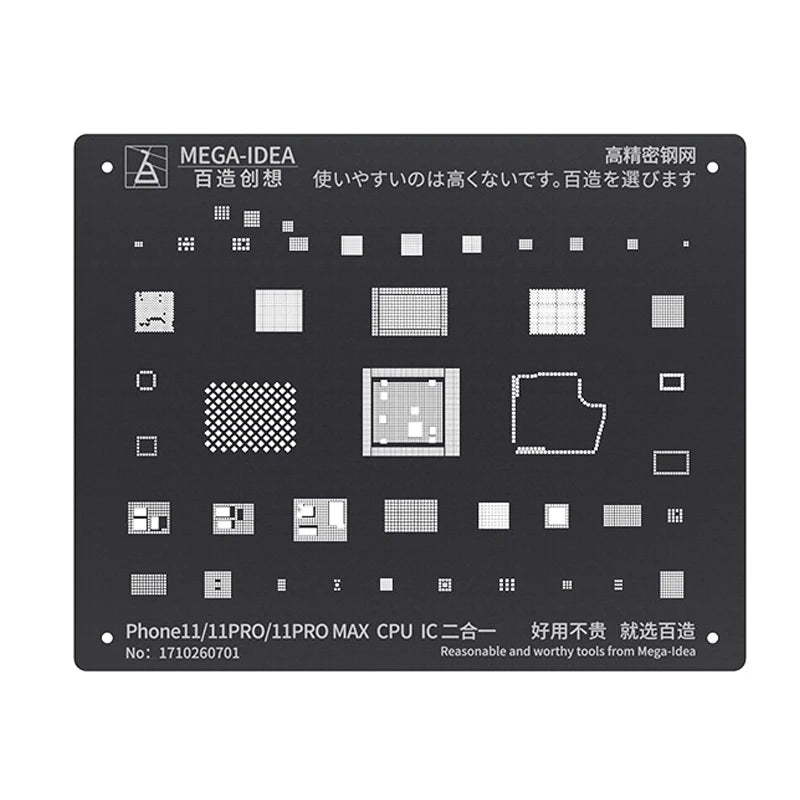 Black Steel BGA Reballing Stencil for iPhone