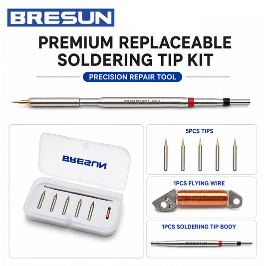 BRESUN FT01 Replaceable Soldering Tip Kit For Phone PCB Flying Wire Repair
