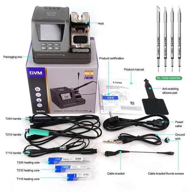 GVM H3 3-in-1 Smart Soldering Station 2S Rapid Heating