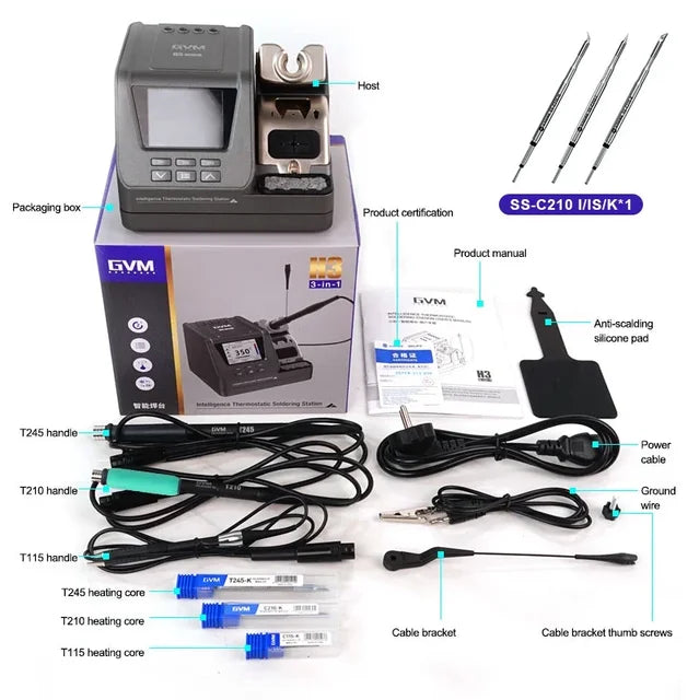 GVM H3 3-in-1 Smart Soldering Station 2S Rapid Heating