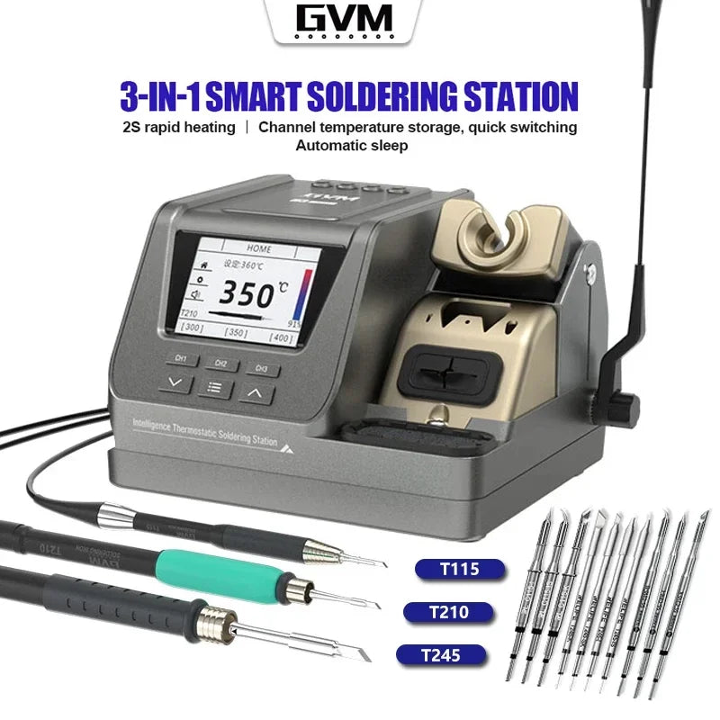 GVM H3 3-in-1 Smart Soldering Station 2S Rapid Heating