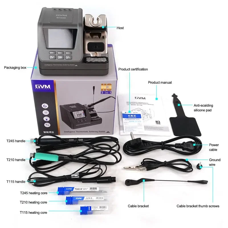 GVM H3 3-in-1 Smart Soldering Station 2S Rapid Heating