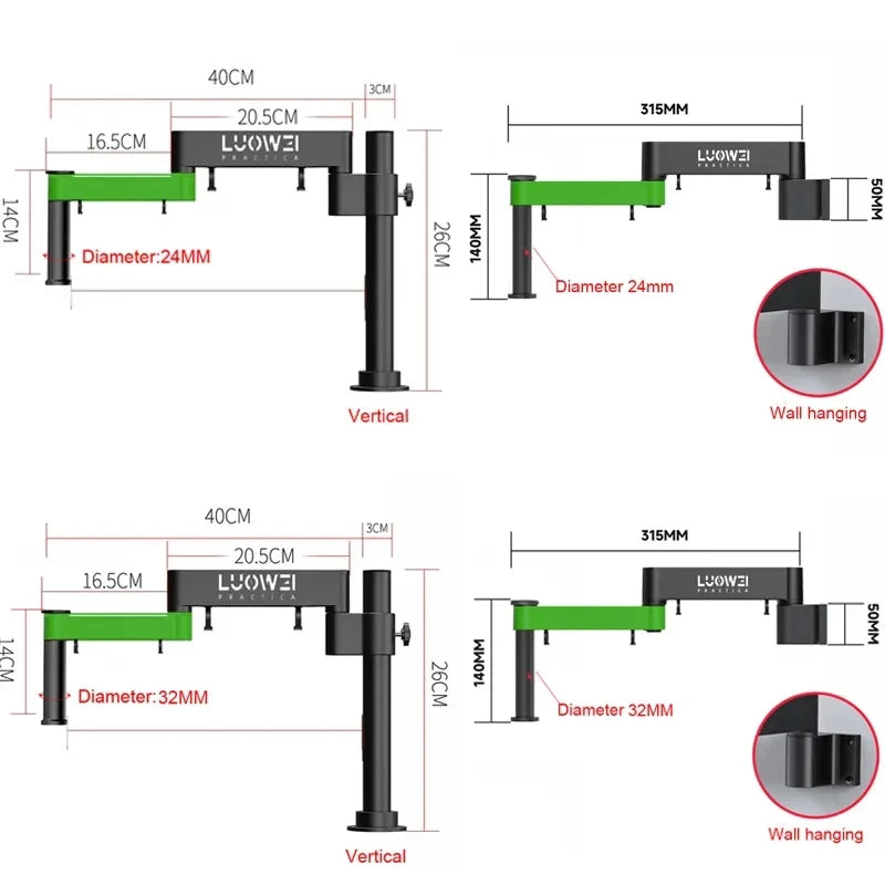 Luowei LW-017 Microscope 360° swing arm