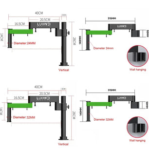 Luowei LW-017 Microscope 360° swing arm