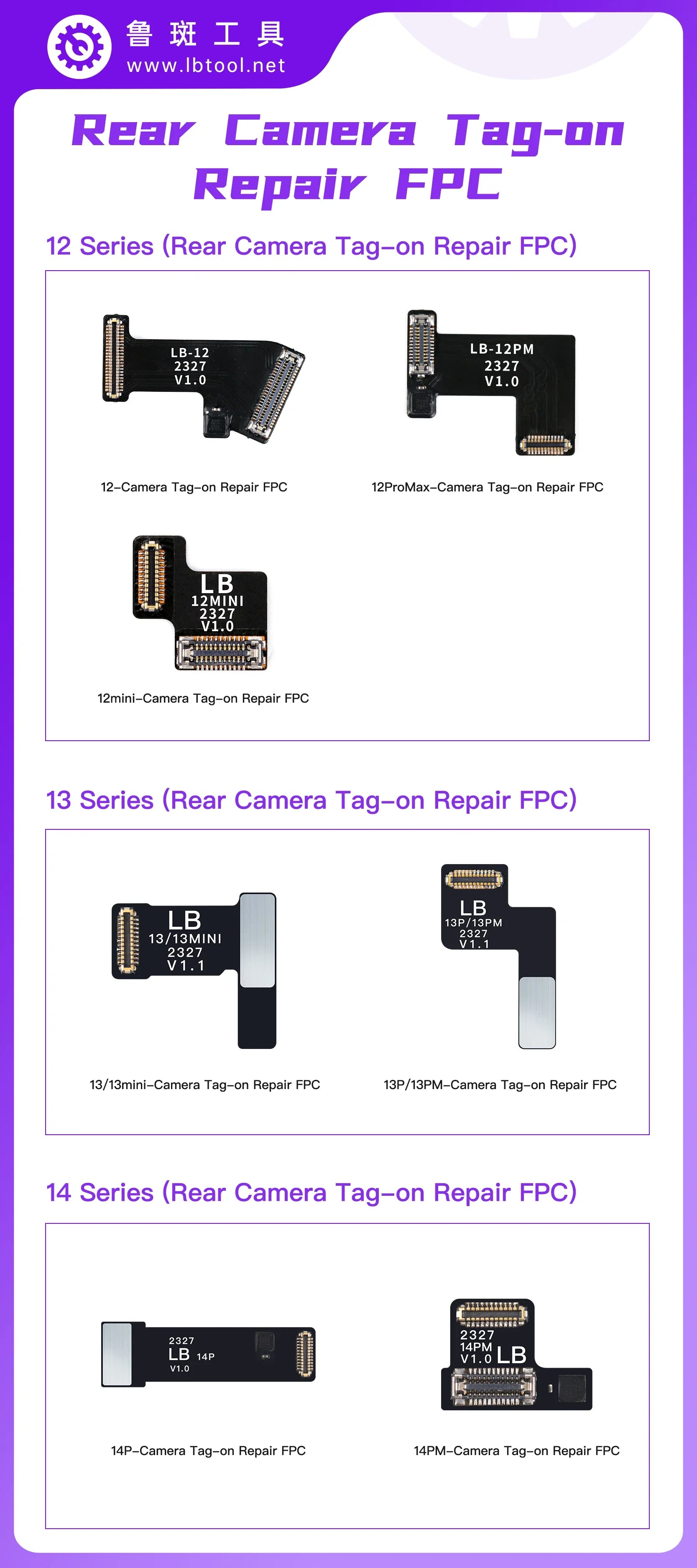 Luban Dot Matrix IC Battery Camera Flex Cable