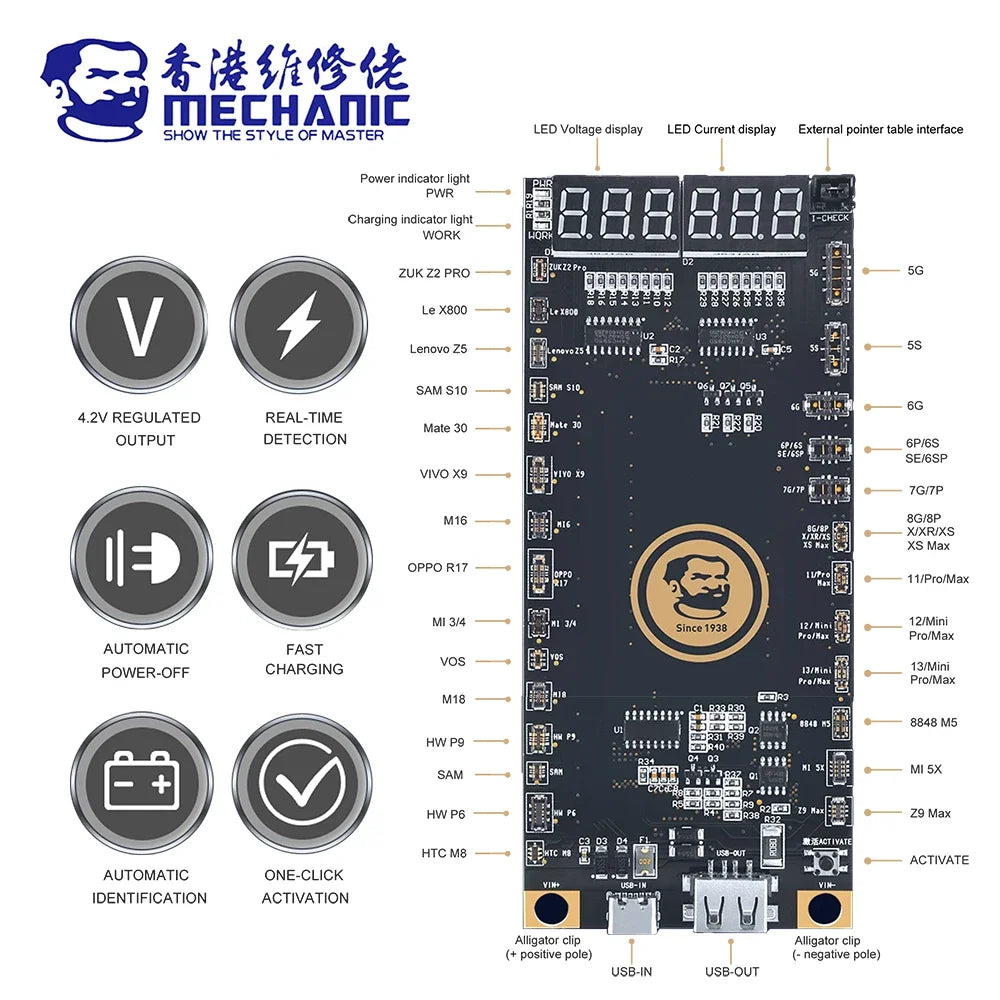 MECHANIC BA27 Battery Chip Activation Panel Battery Detection Board