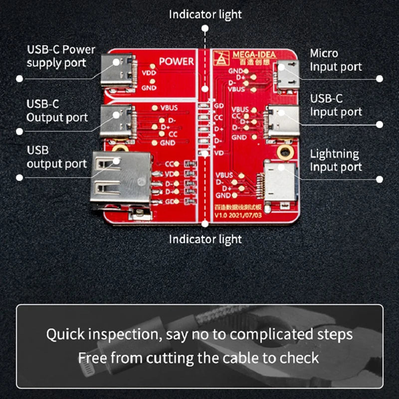 Data Line Continuity Detection Board Fixture