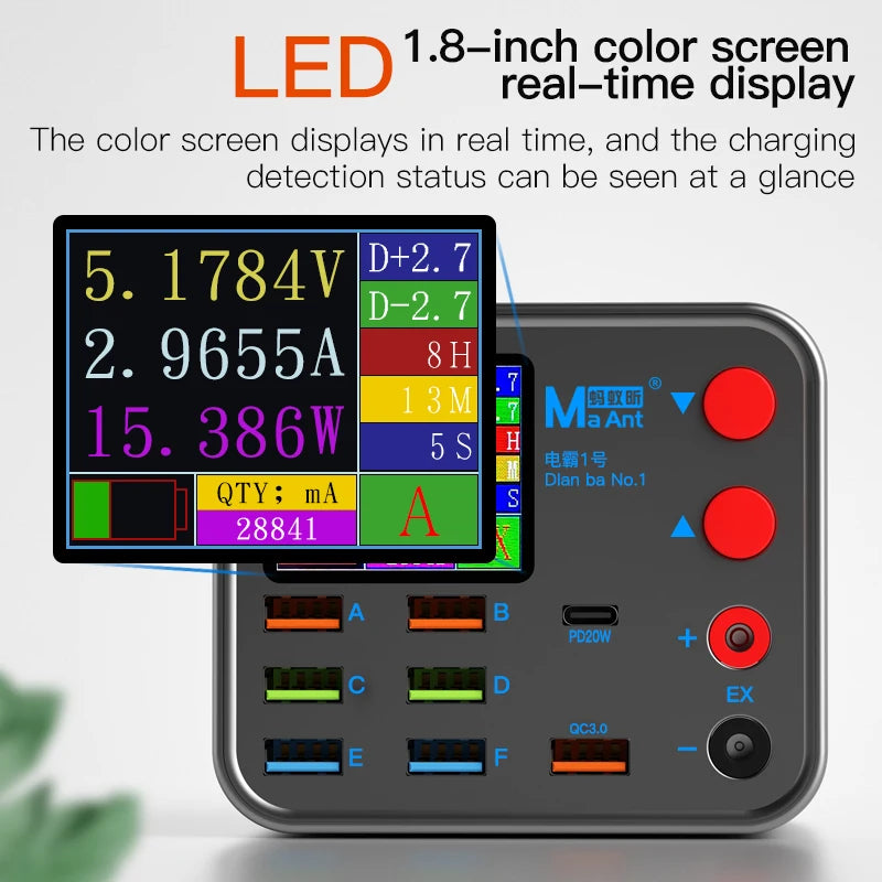 MaAnt PD+OC3.0 Intelligent fast charging 22W 8 Ports