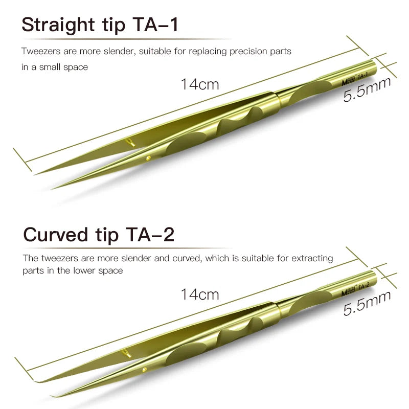 MaAnt Titanium alloy precision tweezers TA-1 TA-2