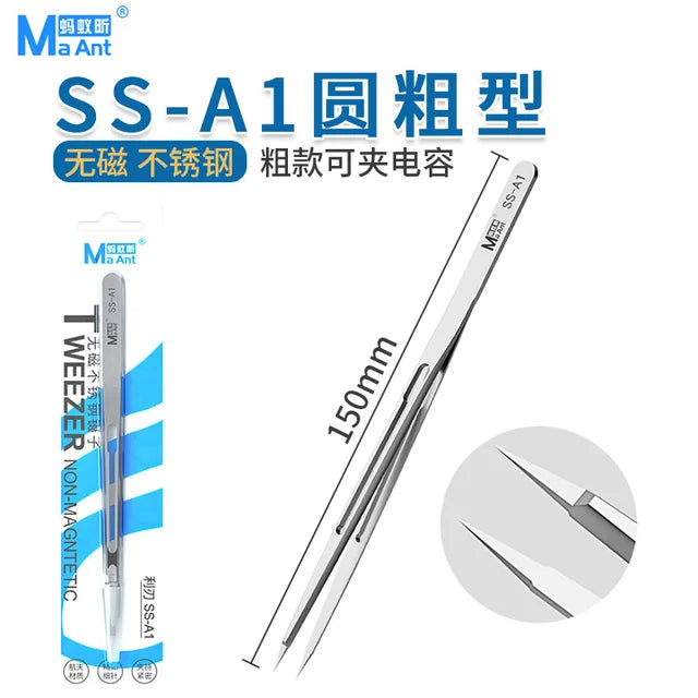 MaAnt Non-magnetic stainless steel tweezers