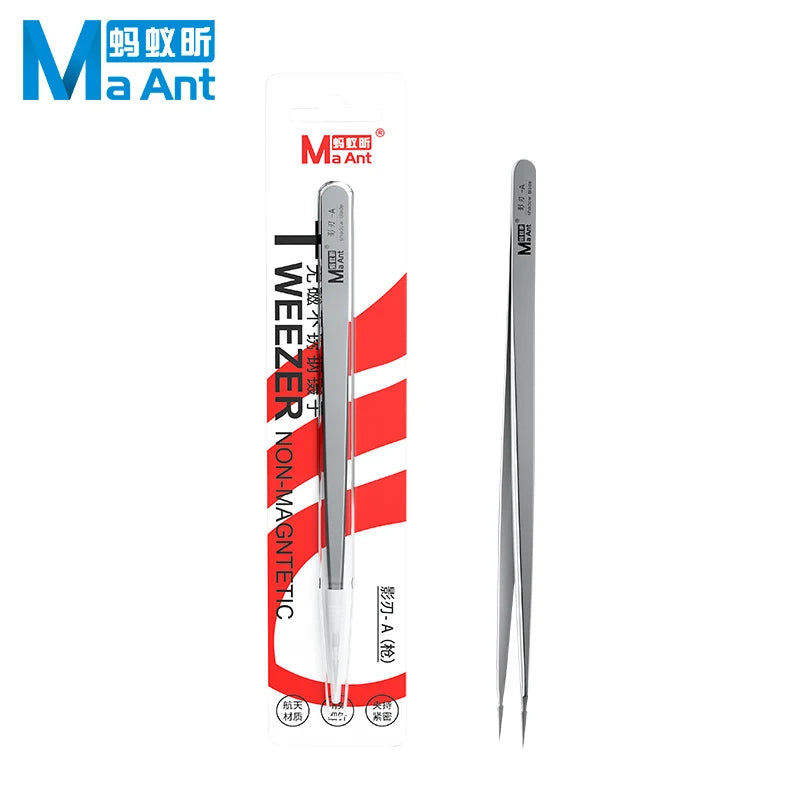 MaAnt Non-magnetic stainless steel tweezers