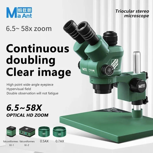 Triocular microscope Skyeye T3 with 7-45x zoom lens