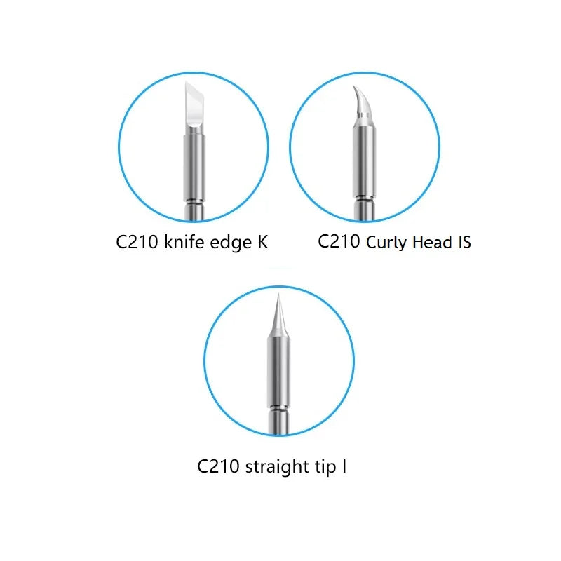 C210 Series Soldering Iron 002 020 018 Head Tips T210/T26