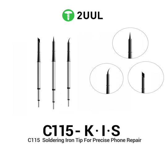 2UUL C115 K/I/S Soldering Iron Tip Tool  for Phone PCB board Repair