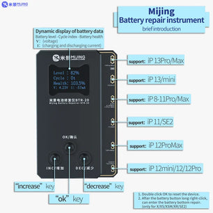 Mijing Battery Repair Flex Cable For iPhone 11-13 Pro Max Mini  Programmer