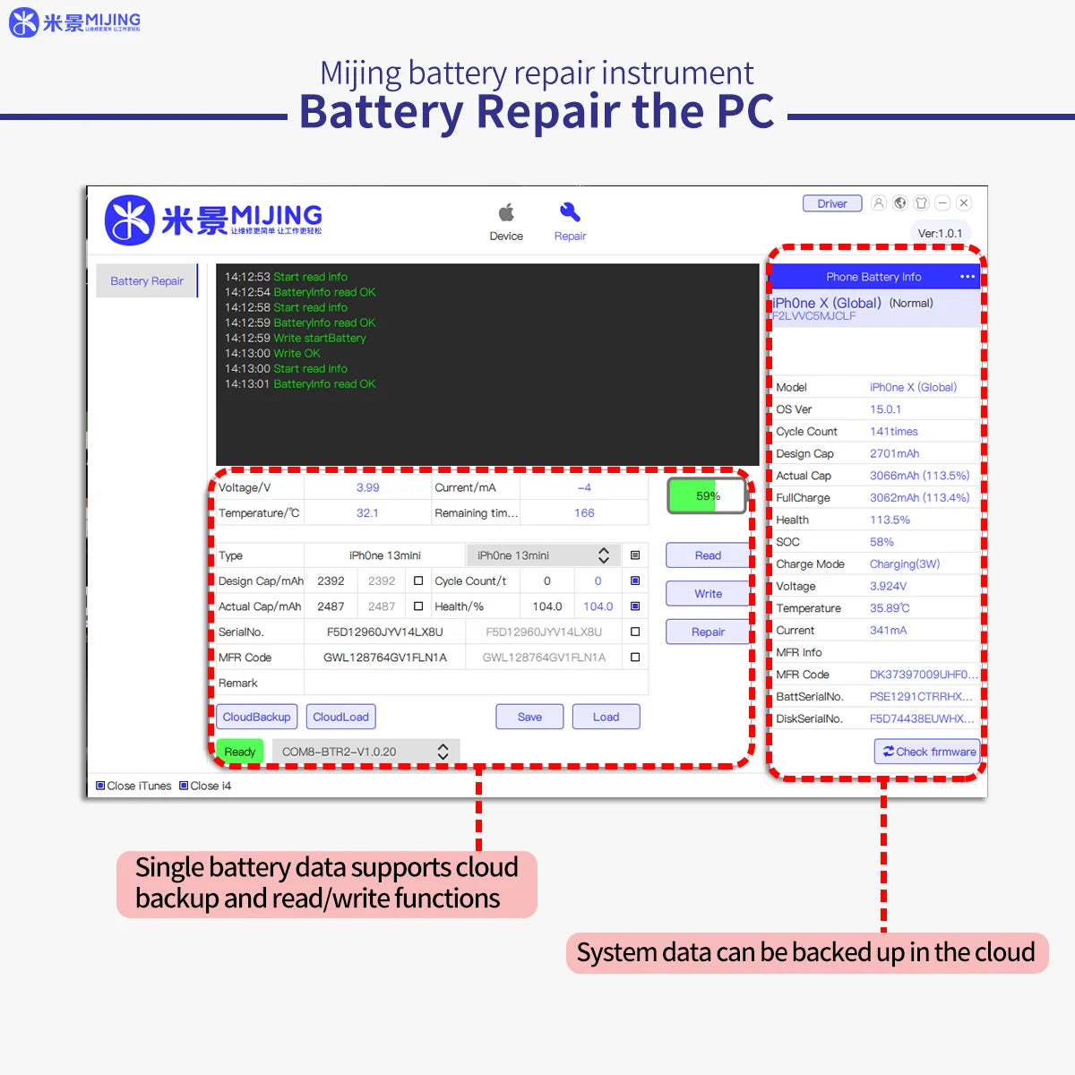 Mijing Battery Repair Flex Cable For iPhone 11-13 Pro Max Mini  Programmer