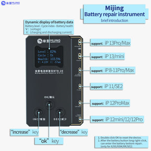Mijing Battery Repair Flex Cable For iPhone 11-13 Pro Max Mini  Programmer