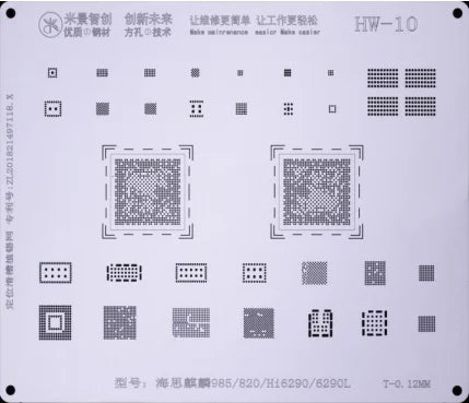 Mijing HW1-13 Reballing Stencil Template For huawei