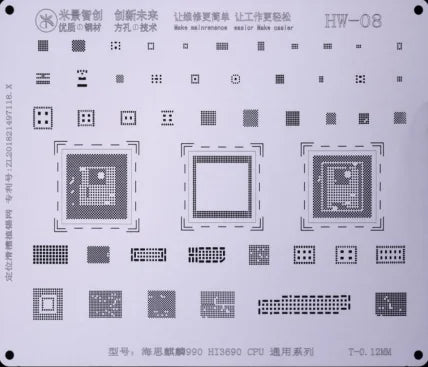 Mijing HW1-13 Reballing Stencil Template For huawei