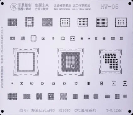 Mijing HW1-13 Reballing Stencil Template For huawei