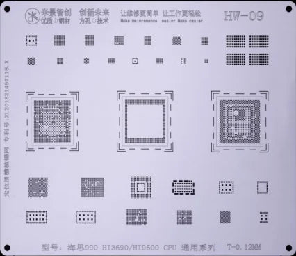 Mijing HW1-13 Reballing Stencil Template For huawei