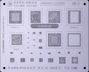 Mijing HW1-13 Reballing Stencil Template For huawei