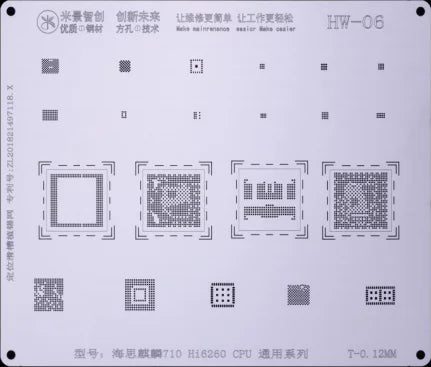 Mijing HW1-13 Reballing Stencil Template For huawei