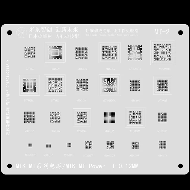 Mijing MT-1 MT-2 Positioning Chute BGA Reballing Stencil Template