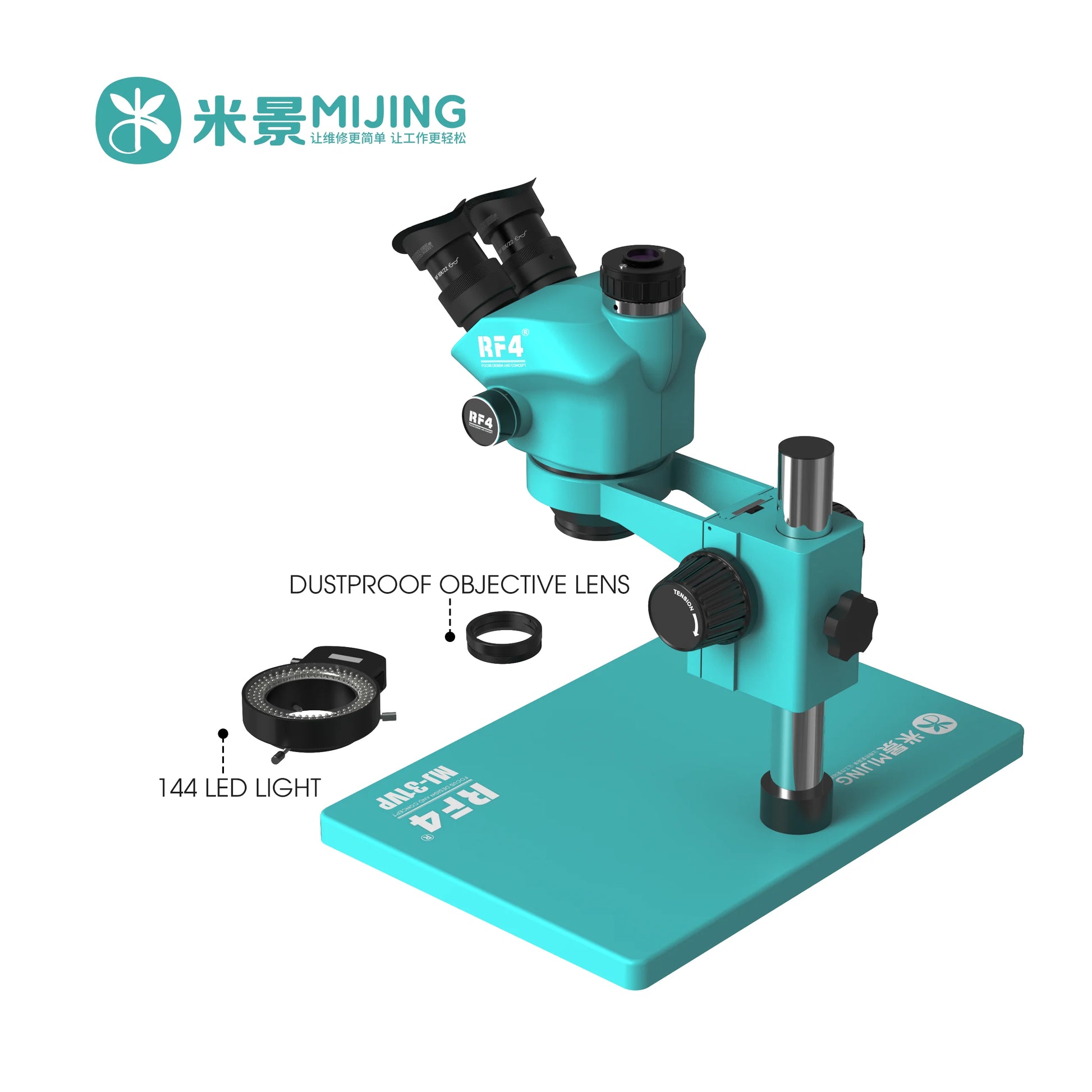 Mijing New Trinocular Microscope RF4 & MJ-31VP