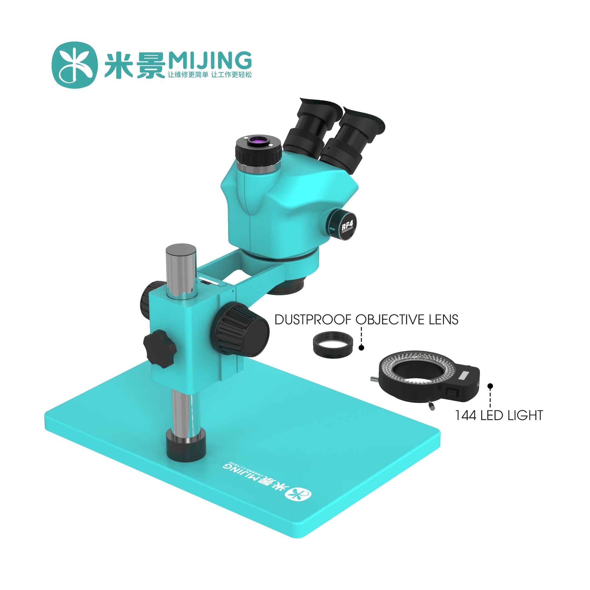 Mijing New Trinocular Microscope RF4 & MJ-31VP