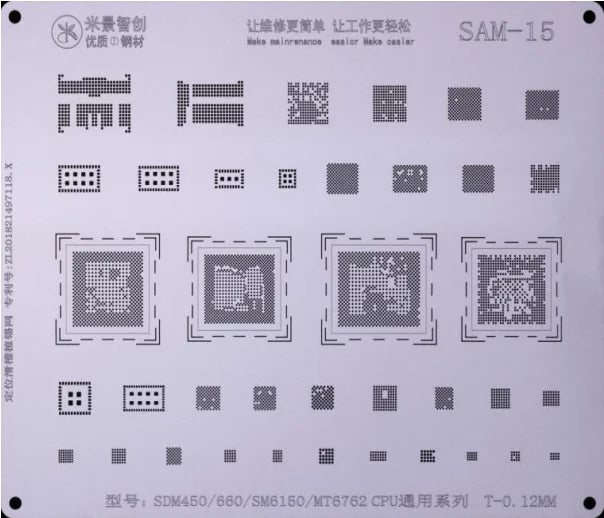 Mijing SAM1-16 BGA Reballing Stencil Kit for Samsung